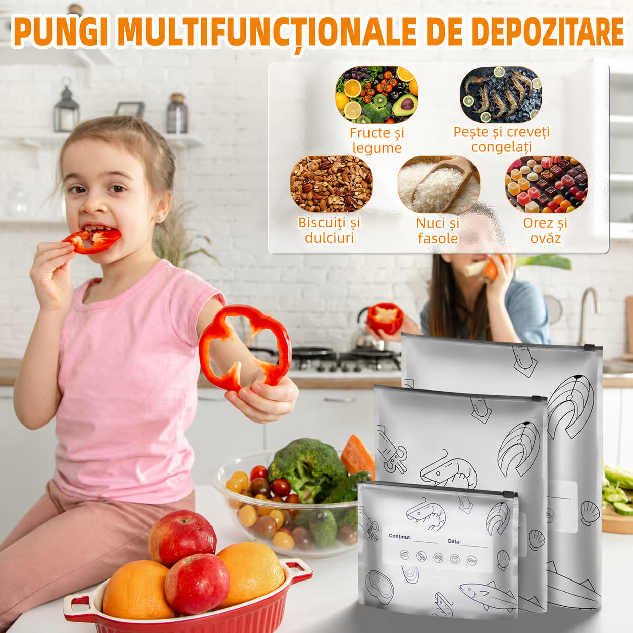 Set 30 pungi 10 mari  10 medii 10 mici