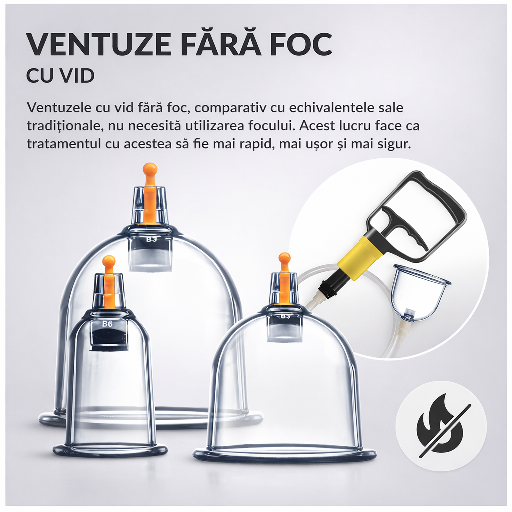 Set de 12 ventuze pentru masaj