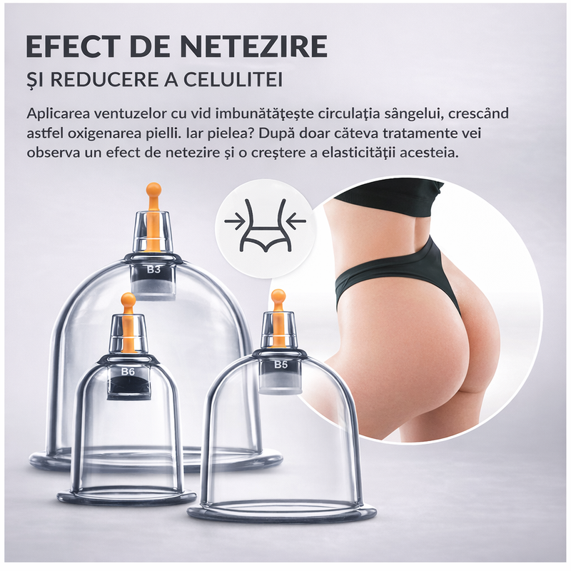 Set de 12 ventuze pentru masaj