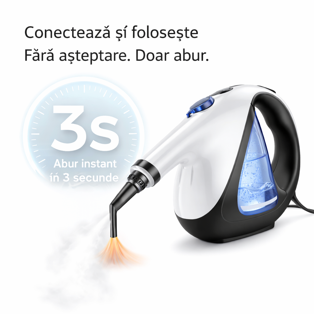 Curățător cu abur portabil pentru bucătărie și baie