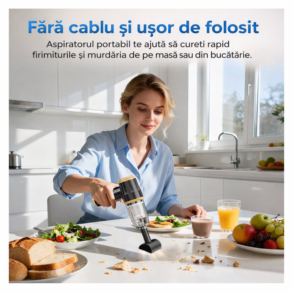 Aspirator portabil pentru mașină, birou și casă