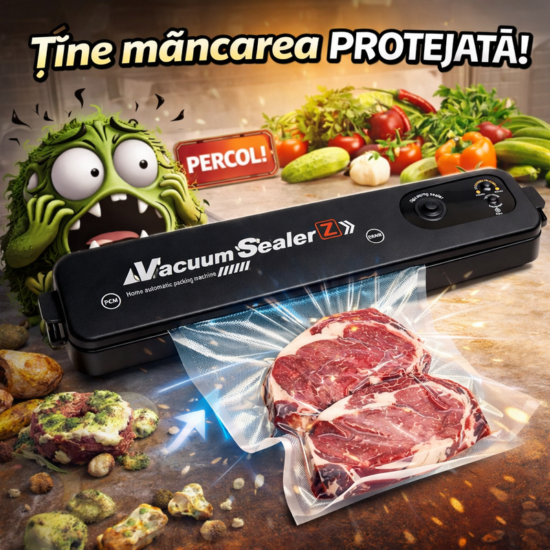 Aparat de vidat alimente automat – sigilare în 15 secunde