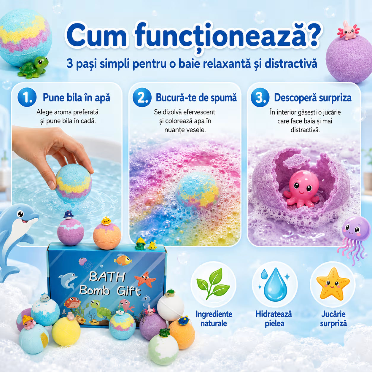 Set 12 Bile pentru baie