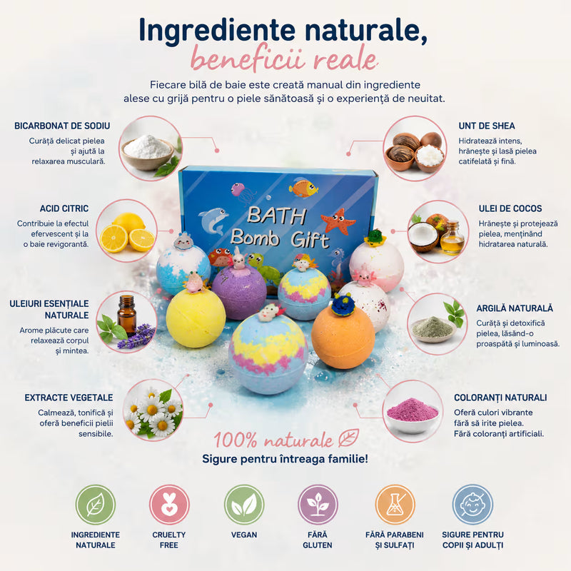 Set 12 Bile pentru baie