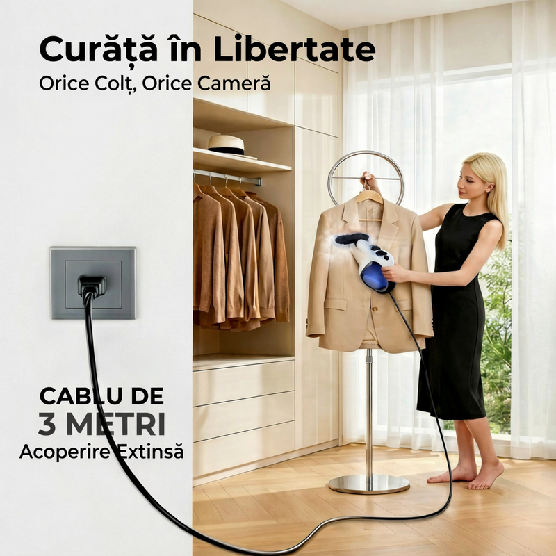 Curățător cu abur portabil pentru bucătărie și baie