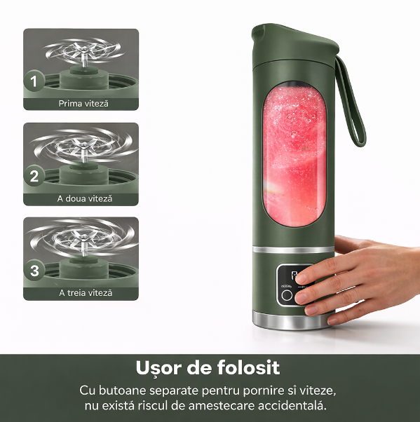 Blender portabil Reîncărcabil prin USB